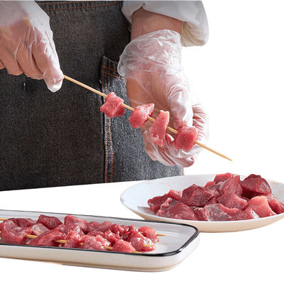 مواد غذایی BBQ چوب بامبو رنگ طبیعی در فضای باز بامبو کباب
