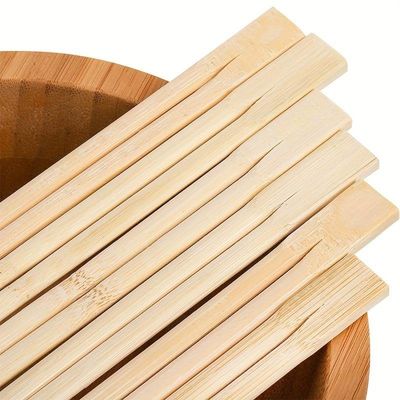 چوب خوردن یکبار مصرفی عملی چوب خوردن دوقلو بامبو سفارشی ساخته شده از بامبو طبیعی برای راحتی و حفاظت از محیط زیست