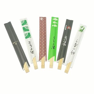Chinese Manufacture Wholesale Disposable Bamboo Tensoge Chopsticks with Semi Sleeve Packed